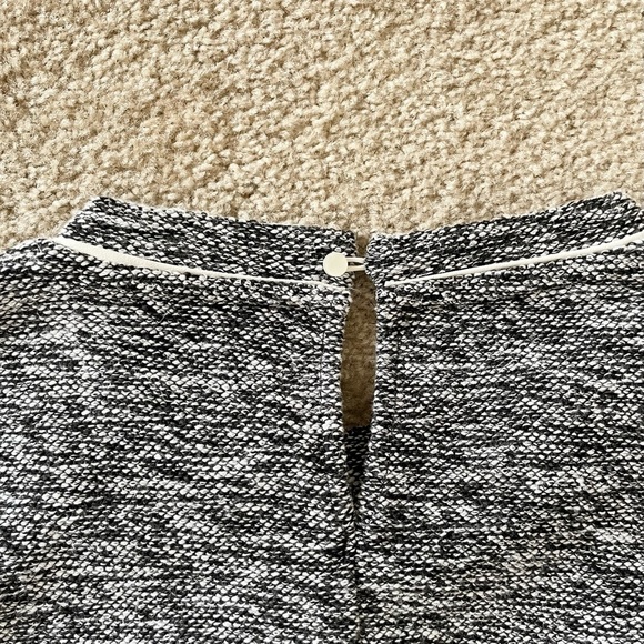 🎃 Ann Taylor Tweed Cotton Grey 3/4 Sleeve Blouse Small - Picture 10 of 12